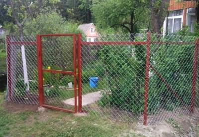 Калитки из сетки рабицы